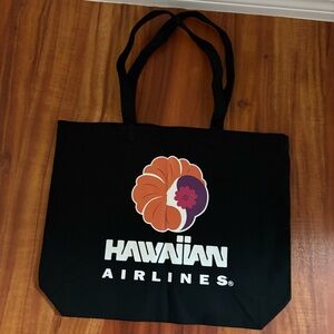 Hawaiian Airlines black cavas tote bag (authentic)